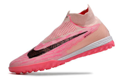Men's Nike Phantom GX Elite DF Link TF Artificial Turf High-Tops Football Shoes - Pink/Black/White