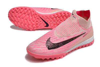 Men's Nike Phantom GX Elite DF Link TF Artificial Turf High-Tops Football Shoes - Pink/Black/White