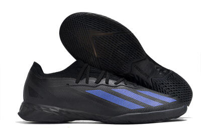 Men's Adidas X Crazyfast.1 IC Indoor & Futsal Low-Tops Football Shoes - Black/Blue