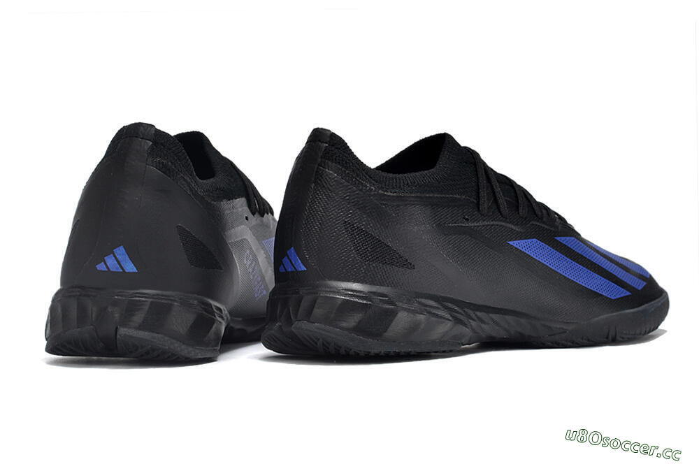 Men's Adidas X Crazyfast.1 IC Indoor & Futsal Low-Tops Football Shoes - Black/Blue 6