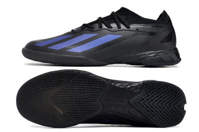 Men's Adidas X Crazyfast.1 IC Indoor & Futsal Low-Tops Football Shoes - Black/Blue