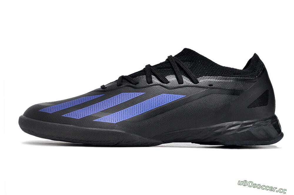 Men's Adidas X Crazyfast.1 IC Indoor & Futsal Low-Tops Football Shoes - Black/Blue 0