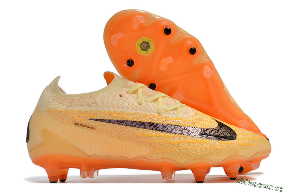Men's Nike Phantom GX Elite Link Pro SG Soft Ground Low-Tops Football Boots - Orange/Pink/Black 2