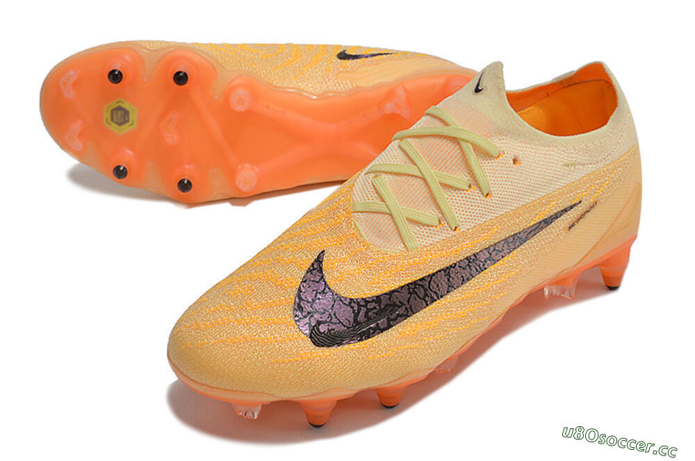 Men's Nike Phantom GX Elite Link Pro SG Soft Ground Low-Tops Football Boots - Orange/Pink/Black 3
