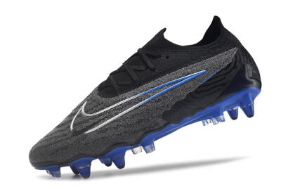 Men's Nike Phantom GX Elite Link Pro SG Soft Ground Low-Tops Football Boots - Black/Grey/Blue