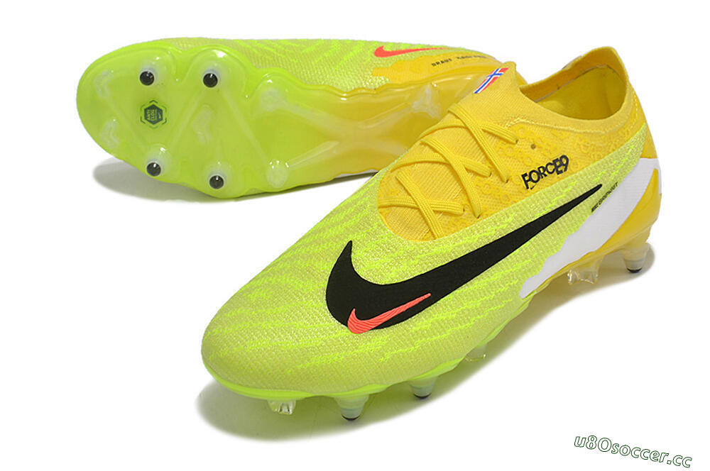 Men's Nike Phantom GX Elite Link Pro SG Soft Ground Low-Tops Football Boots - Yellow/Green/Black/White 3