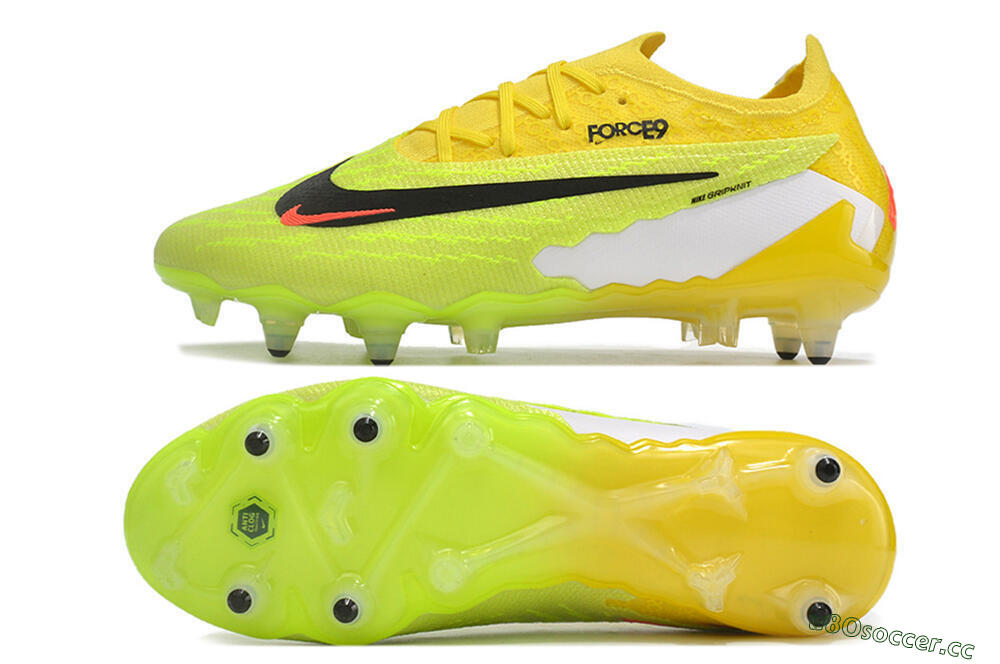 Men's Nike Phantom GX Elite Link Pro SG Soft Ground Low-Tops Football Boots - Yellow/Green/Black/White 1