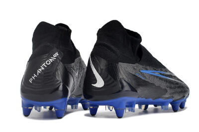 Men's Nike Phantom GX Elite DF Link Pro SG Soft Ground High-Tops Football Boots - Black/Grey/Blue