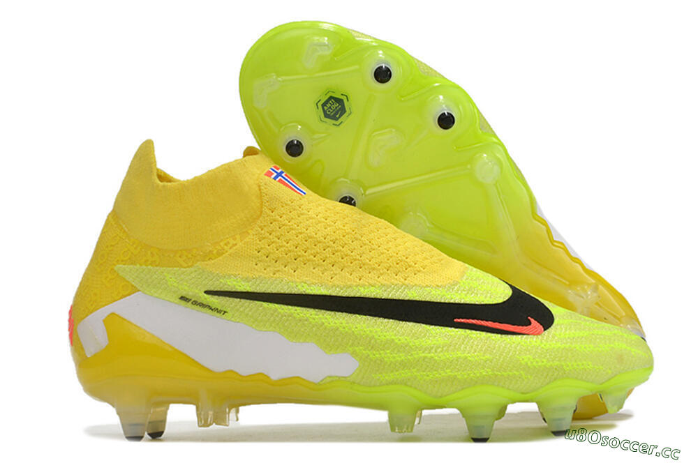 Men's Nike Phantom GX Elite DF Link Pro SG Soft Ground High-Tops Football Boots - Yellow/Green/Black/White 2