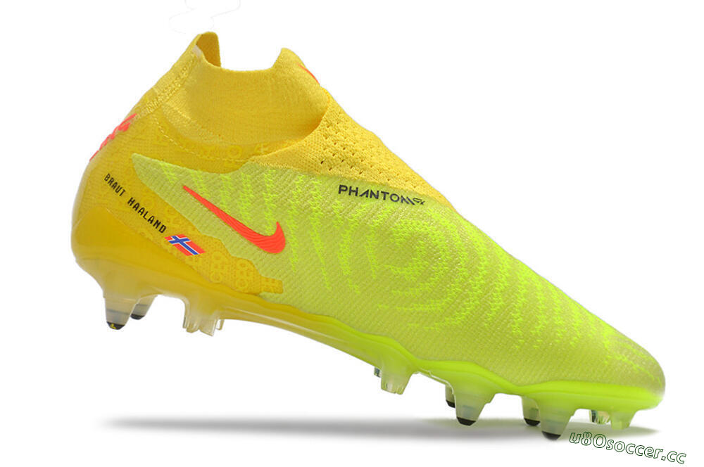 Men's Nike Phantom GX Elite DF Link Pro SG Soft Ground High-Tops Football Boots - Yellow/Green/Black/White 4