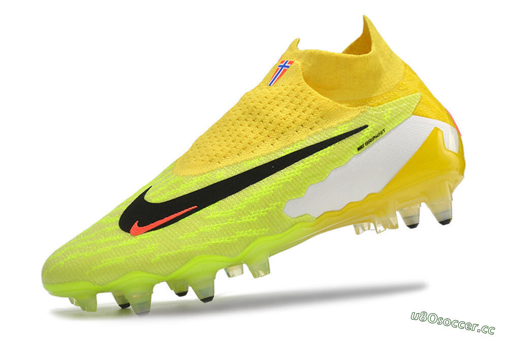 Men's Nike Phantom GX Elite DF Link Pro SG Soft Ground High-Tops Football Boots - Yellow/Green/Black/White 5
