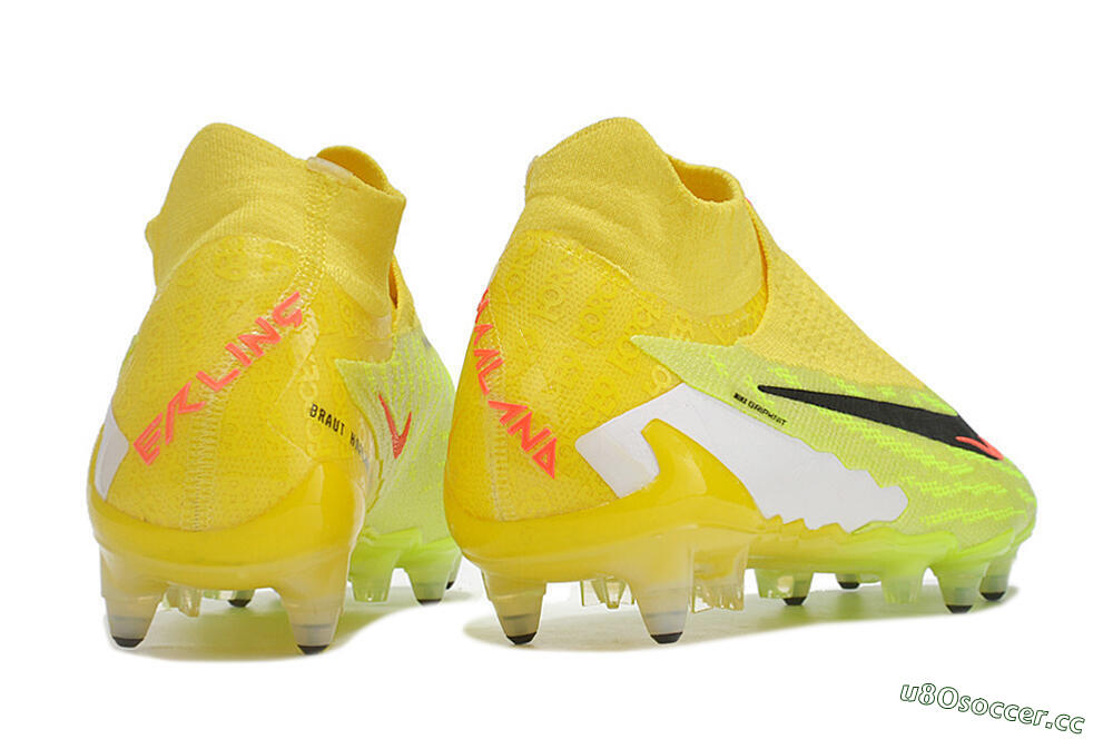Men's Nike Phantom GX Elite DF Link Pro SG Soft Ground High-Tops Football Boots - Yellow/Green/Black/White 6