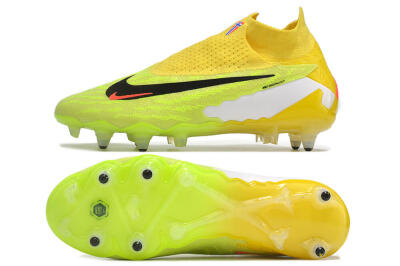 Men's Nike Phantom GX Elite DF Link Pro SG Soft Ground High-Tops Football Boots - Yellow/Green/Black/White