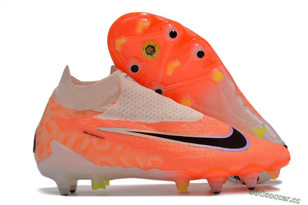 Men's Nike Phantom GX Elite DF Link Pro SG Soft Ground High-Tops Football Boots - Pink/Black/Purple 2