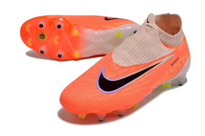 Men's Nike Phantom GX Elite DF Link Pro SG Soft Ground High-Tops Football Boots - Pink/Black/Purple
