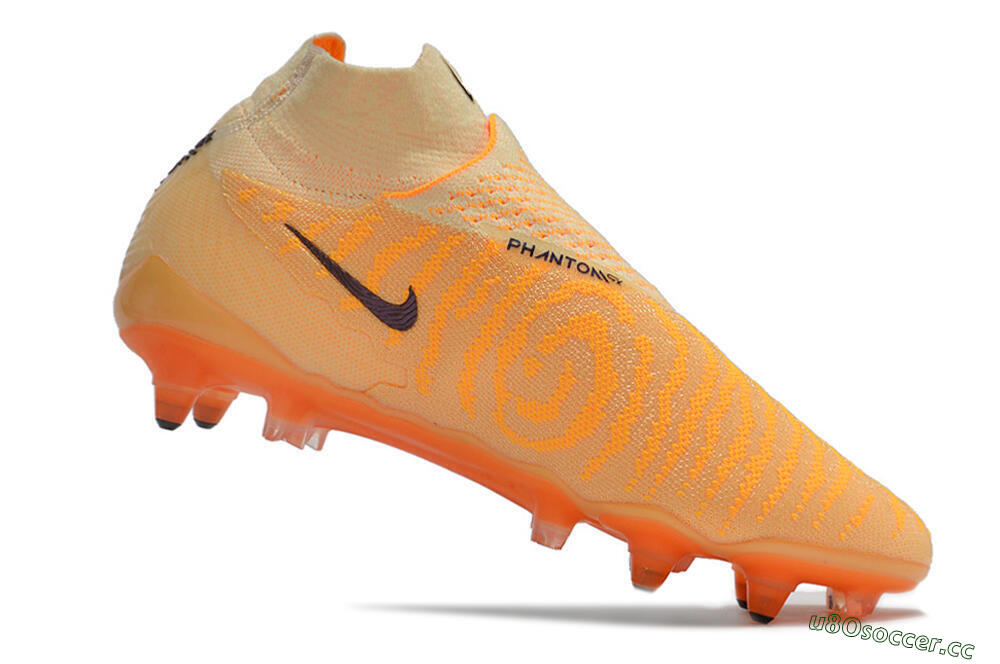 Men's Nike Phantom GX Elite DF Link Pro SG Soft Ground High-Tops Football Boots - Orange/Pink/Black 4