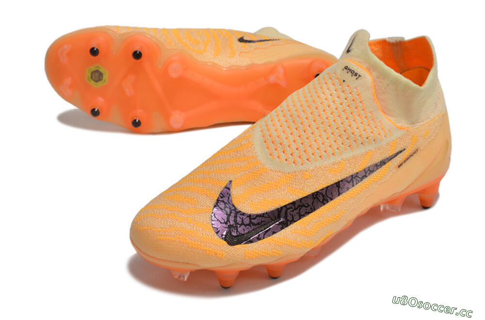 Men's Nike Phantom GX Elite DF Link Pro SG Soft Ground High-Tops Football Boots - Orange/Pink/Black 3