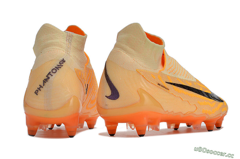 Men's Nike Phantom GX Elite DF Link Pro SG Soft Ground High-Tops Football Boots - Orange/Pink/Black 6
