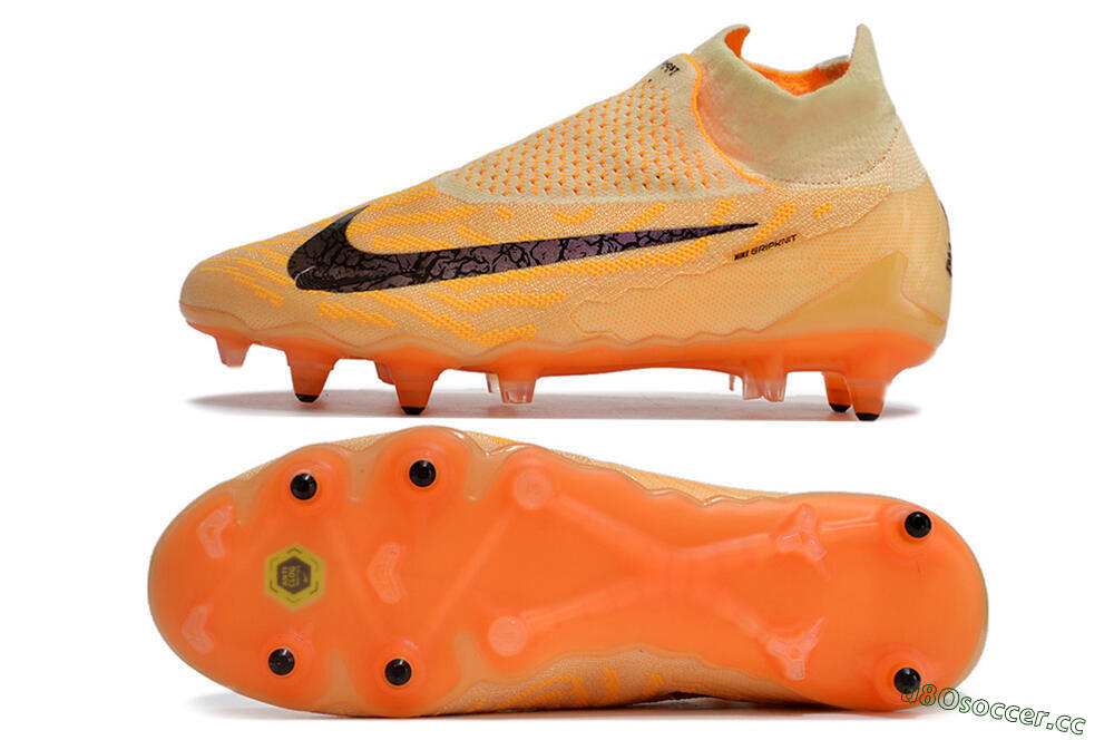 Men's Nike Phantom GX Elite DF Link Pro SG Soft Ground High-Tops Football Boots - Orange/Pink/Black 1