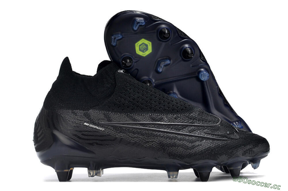 Men's Nike Phantom GX Elite DF Link Pro SG Soft Ground High-Tops Football Boots - Black/Blue 2