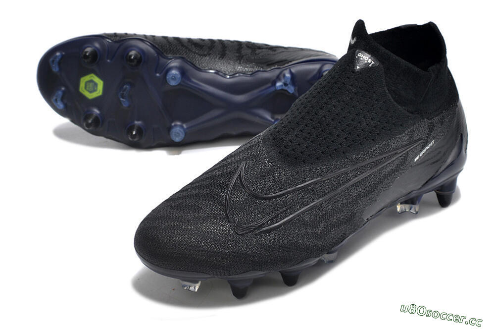 Men's Nike Phantom GX Elite DF Link Pro SG Soft Ground High-Tops Football Boots - Black/Blue 3