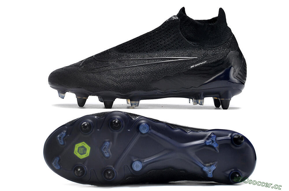 Men's Nike Phantom GX Elite DF Link Pro SG Soft Ground High-Tops Football Boots - Black/Blue 1