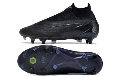 Men's Nike Phantom GX Elite DF Link Pro SG Soft Ground High-Tops Football Boots - Black/Blue