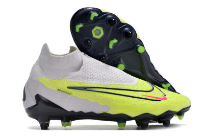 Men's Nike Phantom GX Elite DF Link Pro SG Soft Ground High-Tops Football Boots - White/Green/Black