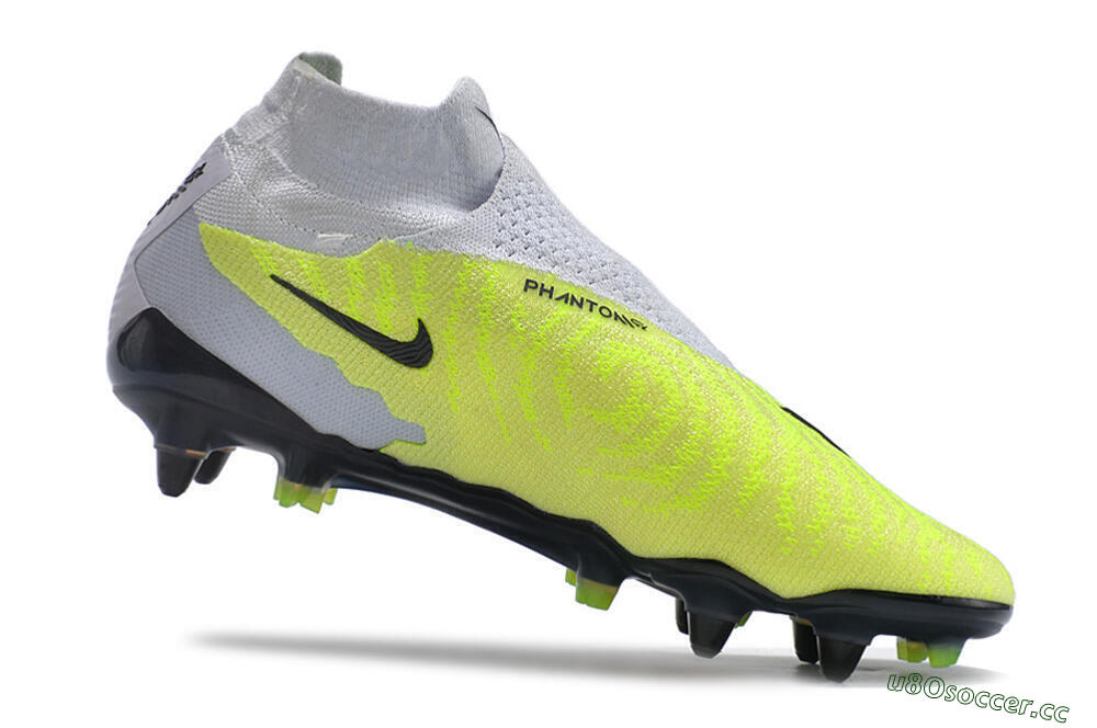 Men's Nike Phantom GX Elite DF Link Pro SG Soft Ground High-Tops Football Boots - White/Green/Black 4