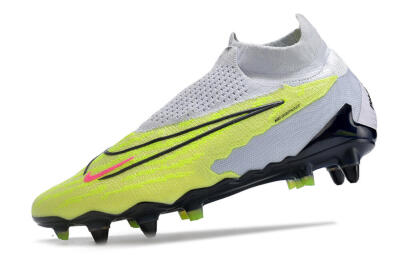 Men's Nike Phantom GX Elite DF Link Pro SG Soft Ground High-Tops Football Boots - White/Green/Black