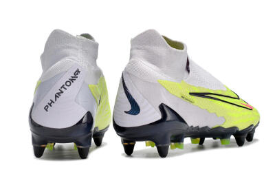 Men's Nike Phantom GX Elite DF Link Pro SG Soft Ground High-Tops Football Boots - White/Green/Black