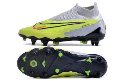 Men's Nike Phantom GX Elite DF Link Pro SG Soft Ground High-Tops Football Boots - White/Green/Black