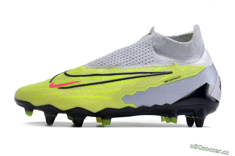 Men's Nike Phantom GX Elite DF Link Pro SG Soft Ground High-Tops Football Boots - White/Green/Black 0