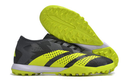 Men's Adidas Predator Accuracy.3 TF Artificial Turf Low-Tops Football Shoes - Black/Green/White