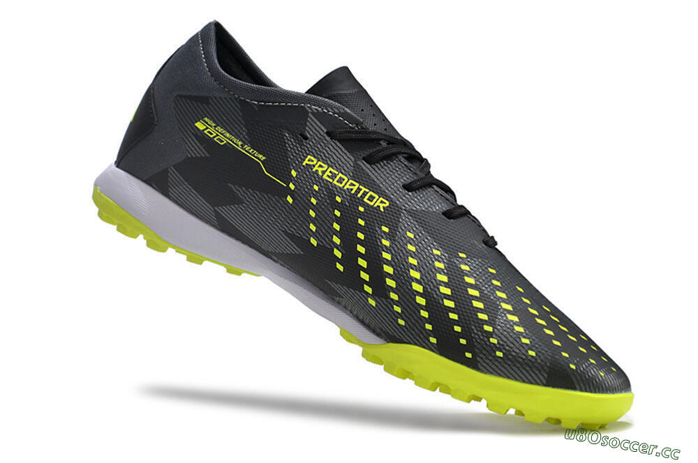 Men's Adidas Predator Accuracy.3 TF Artificial Turf Low-Tops Football Shoes - Black/Green/White 4