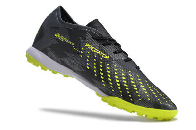 Men's Adidas Predator Accuracy.3 TF Artificial Turf Low-Tops Football Shoes - Black/Green/White