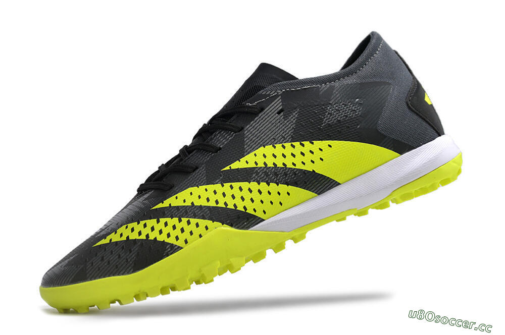 Men's Adidas Predator Accuracy.3 TF Artificial Turf Low-Tops Football Shoes - Black/Green/White 5