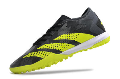 Men's Adidas Predator Accuracy.3 TF Artificial Turf Low-Tops Football Shoes - Black/Green/White