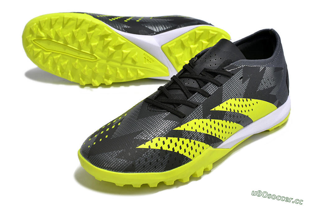 Men's Adidas Predator Accuracy.3 TF Artificial Turf Low-Tops Football Shoes - Black/Green/White 3
