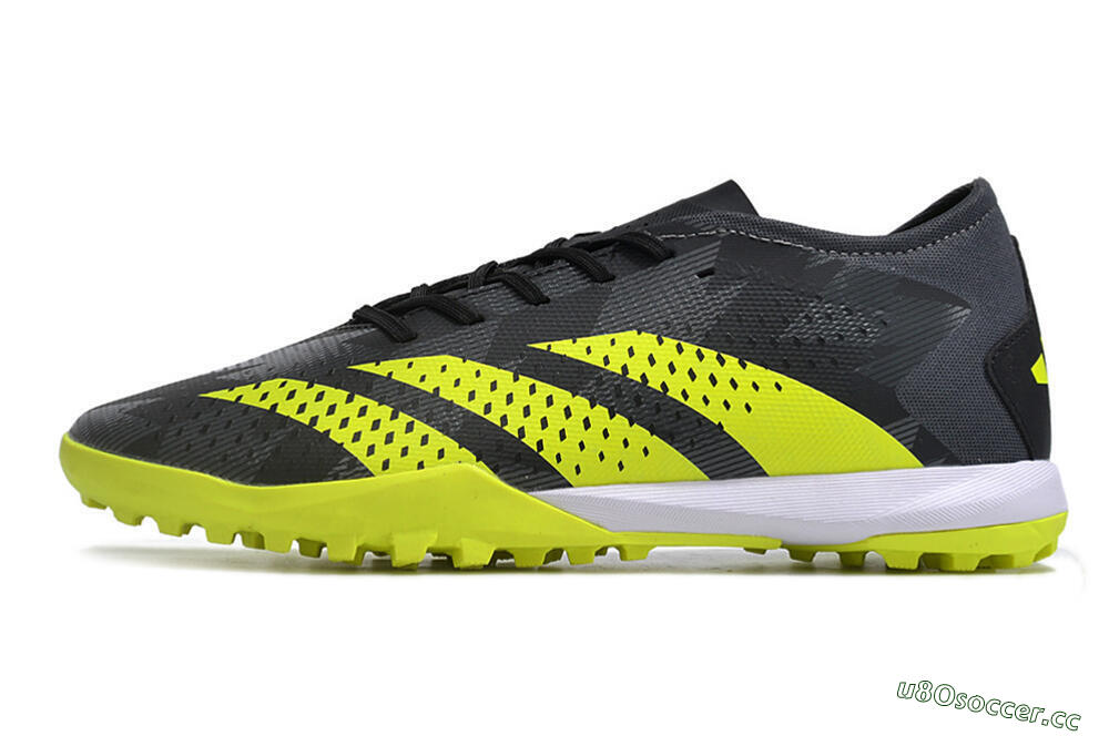 Men's Adidas Predator Accuracy.3 TF Artificial Turf Low-Tops Football Shoes - Black/Green/White 0