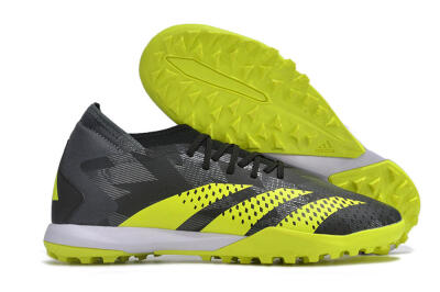 Men's Adidas Predator Accuracy.3 TF Artificial Turf Low-Tops Football Shoes - Black/Green/White
