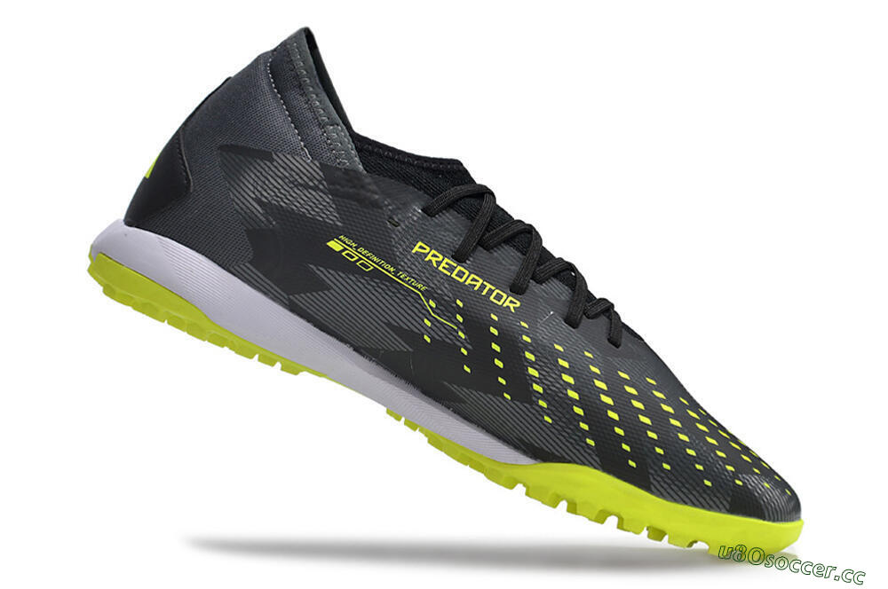Men's Adidas Predator Accuracy.3 TF Artificial Turf Low-Tops Football Shoes - Black/Green/White 4