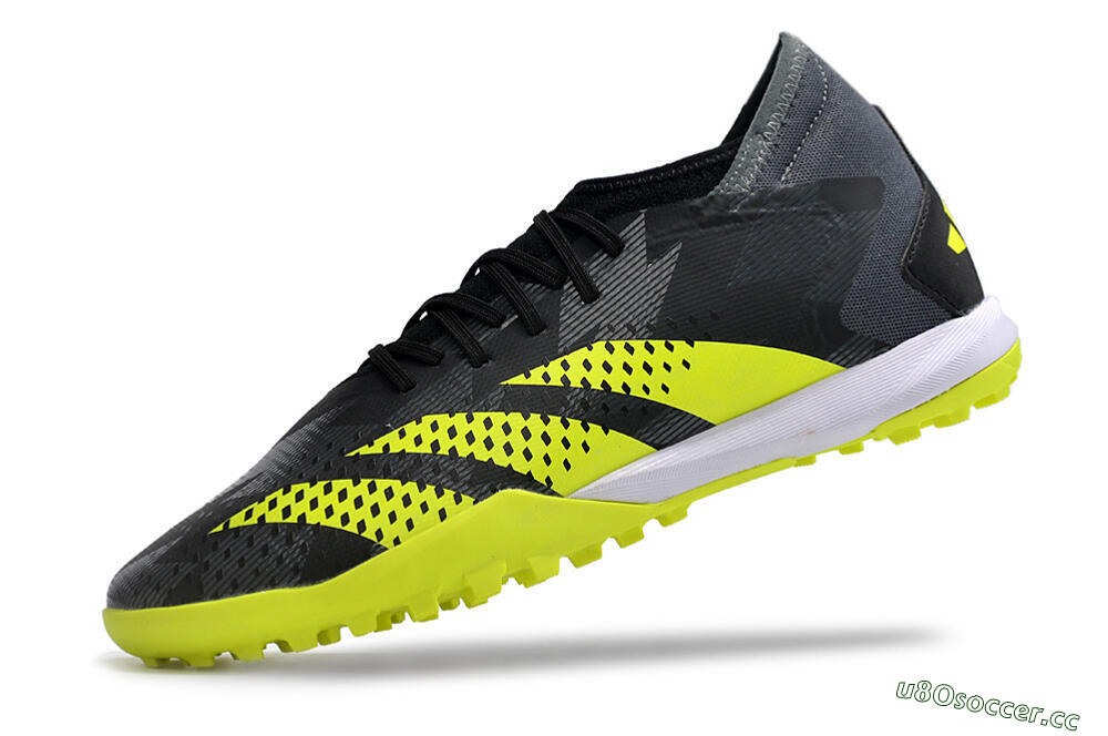 Men's Adidas Predator Accuracy.3 TF Artificial Turf Low-Tops Football Shoes - Black/Green/White 5
