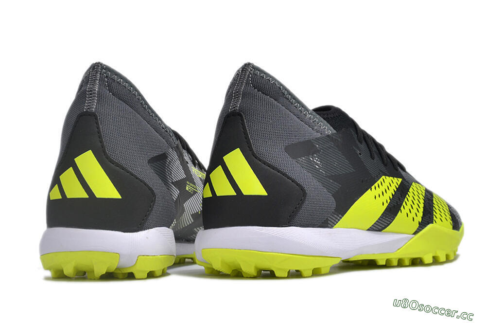 Men's Adidas Predator Accuracy.3 TF Artificial Turf Low-Tops Football Shoes - Black/Green/White 6