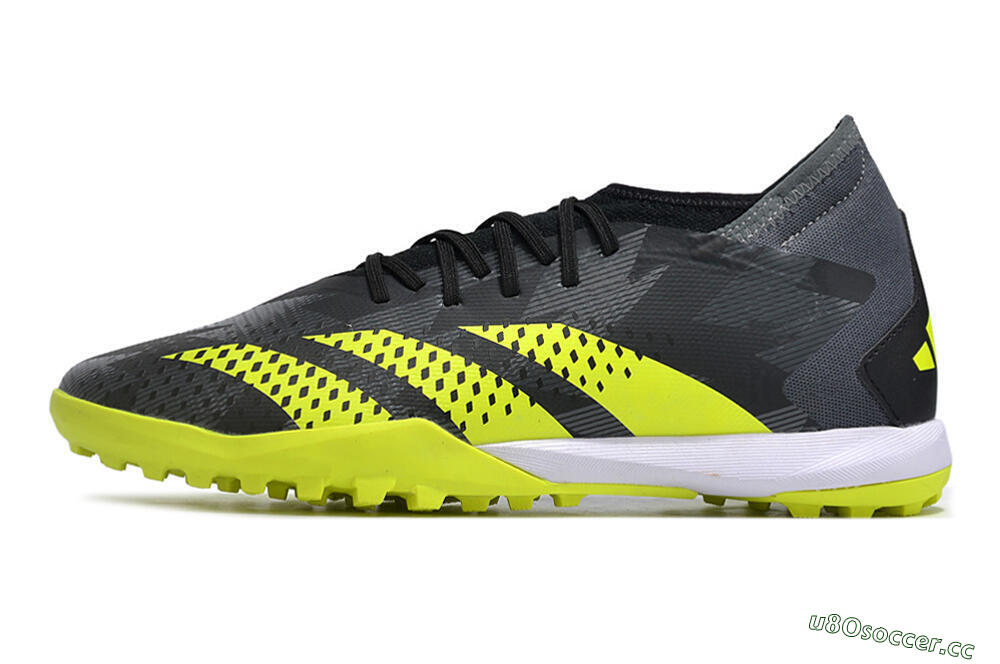 Men's Adidas Predator Accuracy.3 TF Artificial Turf Low-Tops Football Shoes - Black/Green/White 0