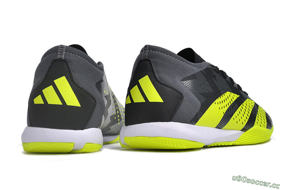 Men's Adidas Predator Accuracy.3 IC Indoor & Futsal Low-Tops Football Shoes - Black/Green/White 6