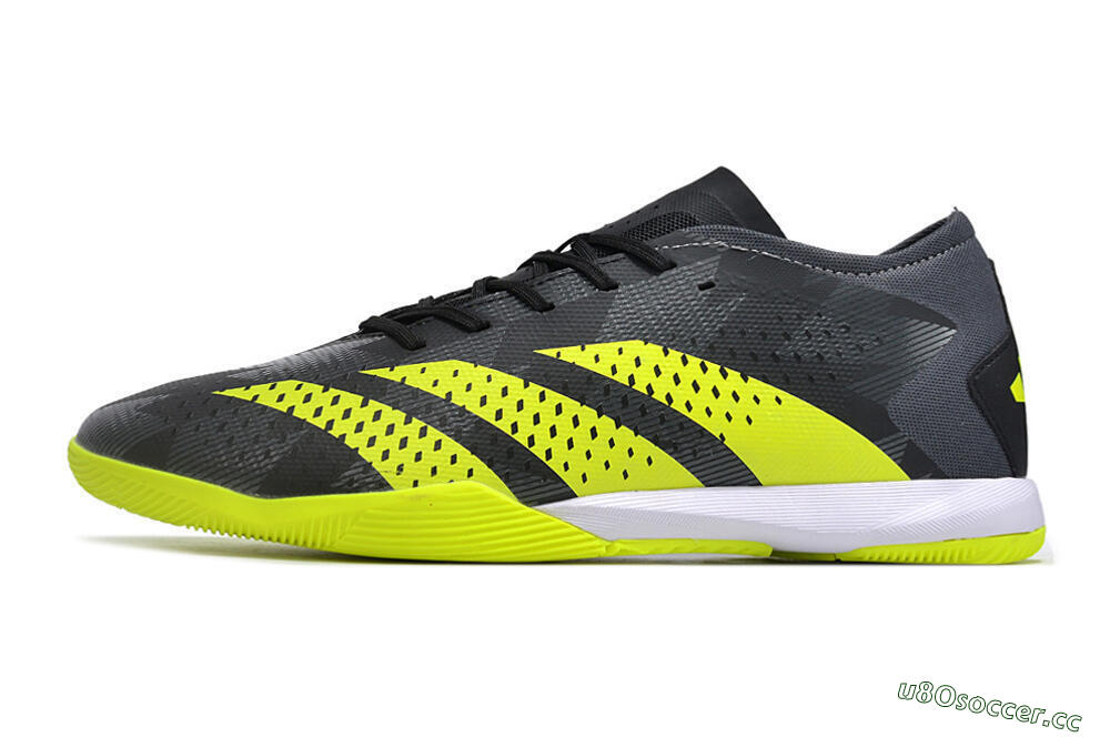 Men's Adidas Predator Accuracy.3 IC Indoor & Futsal Low-Tops Football Shoes - Black/Green/White 0