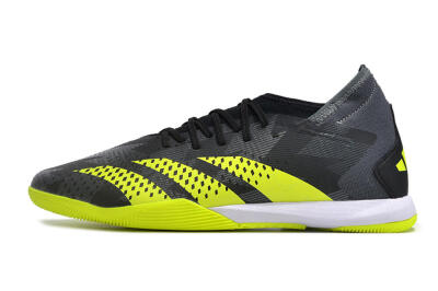Men's Adidas Predator Accuracy.3 IC Indoor & Futsal Low-Tops Football Shoes - Black/Green/White