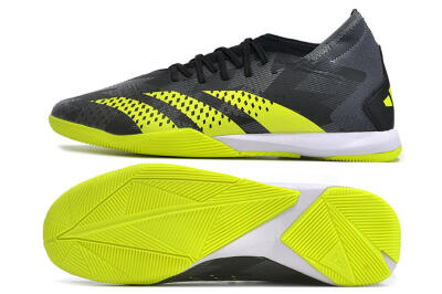 Men's Adidas Predator Accuracy.3 IC Indoor & Futsal Low-Tops Football Shoes - Black/Green/White