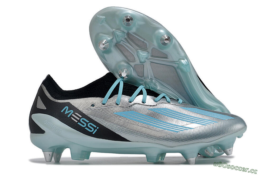 Men's Adidas X Speedportal.1 SG Soft Ground Low-Tops Football Boots - Silver/Black/Blue 2